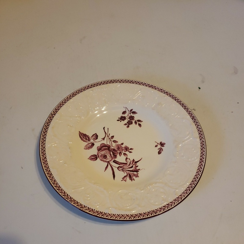 Wedgwood Salad Plate - Patrician 6 1/2" Flower Embossed Rim
